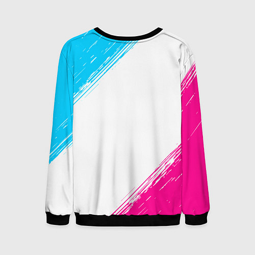 Мужской свитшот AC Milan neon gradient style / 3D-Черный – фото 2