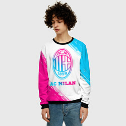 Свитшот мужской AC Milan neon gradient style, цвет: 3D-черный — фото 2