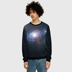Свитшот мужской Спиральная галактика, цвет: 3D-черный — фото 2