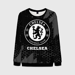 Свитшот мужской Chelsea sport на темном фоне, цвет: 3D-черный