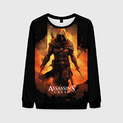 Свитшот мужской Assassins creed пустыня на фоне, цвет: 3D-черный
