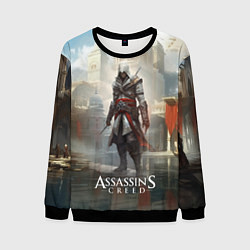 Свитшот мужской Assassins creed game poster, цвет: 3D-черный