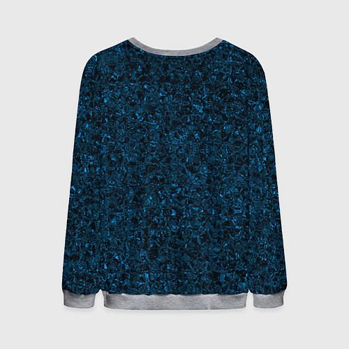Мужской свитшот Тёмный синий текстура / 3D-Меланж – фото 2