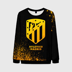 Свитшот мужской Atletico Madrid - gold gradient, цвет: 3D-черный