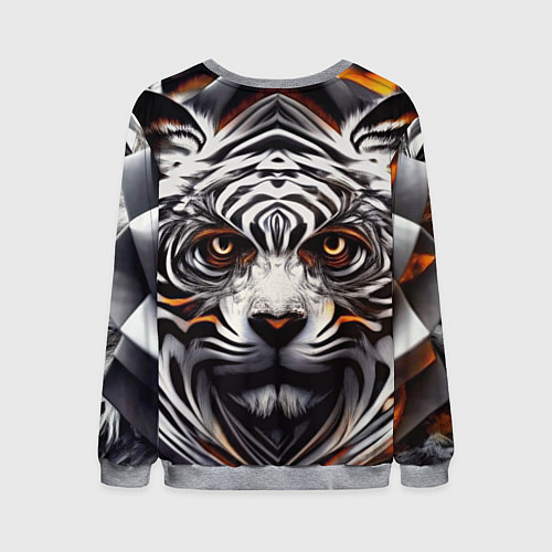 Мужской свитшот Абстракция: тигр / 3D-Меланж – фото 2