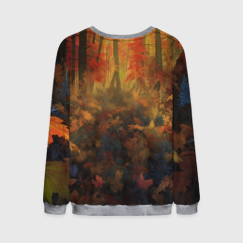 Мужской свитшот Чужой в осеннем лесу / 3D-Меланж – фото 2