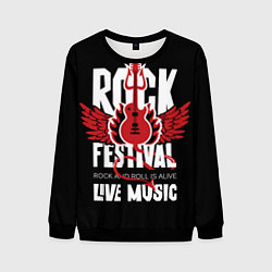 Мужской свитшот Rock festival - live music