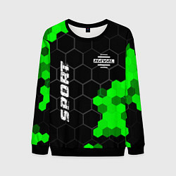 Свитшот мужской Haval green sport hexagon, цвет: 3D-черный