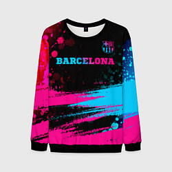 Мужской свитшот Barcelona - neon gradient посередине