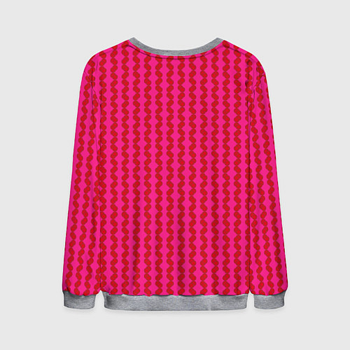 Мужской свитшот Паттерн из красных кругов / 3D-Меланж – фото 2