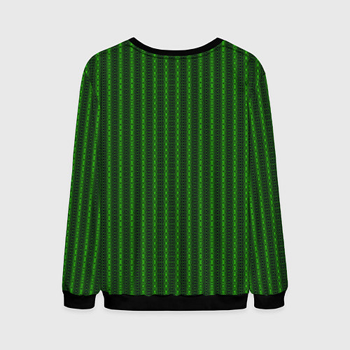 Мужской свитшот Паттерн из пересекающихся овалов / 3D-Черный – фото 2