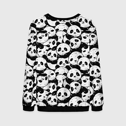 Мужской свитшот Выходной господина злодея с пандами / 3D-Черный – фото 2