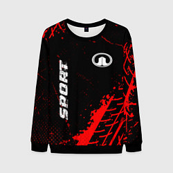 Свитшот мужской Great Wall red sport tires, цвет: 3D-черный