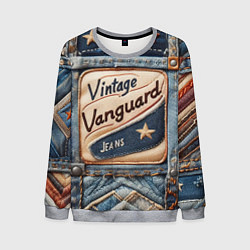 Свитшот мужской Vintage vanguard jeans - patchwork, цвет: 3D-меланж