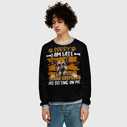 Свитшот мужской Немецкая овчарка - german shepherd, цвет: 3D-меланж — фото 2