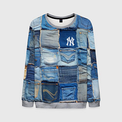 Мужской свитшот Patchwork - New York yankees baseball team