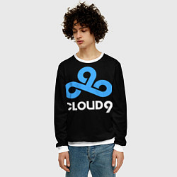 Свитшот мужской Cloud9 - esports logo, цвет: 3D-белый — фото 2