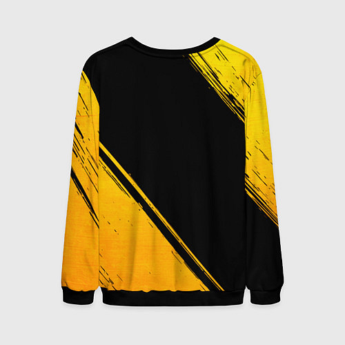Мужской свитшот Monaco - gold gradient вертикально / 3D-Черный – фото 2