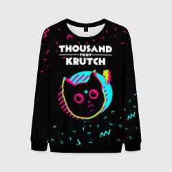 Свитшот мужской Thousand Foot Krutch - rock star cat, цвет: 3D-черный