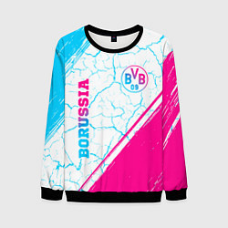 Свитшот мужской Borussia neon gradient style вертикально, цвет: 3D-черный