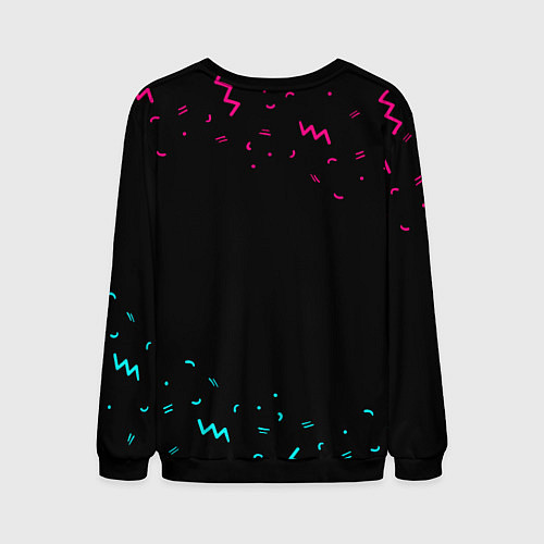 Мужской свитшот My Chemical Romance - rock star cat / 3D-Черный – фото 2