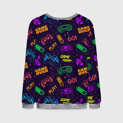 Мужской свитшот Game today / 3D-Меланж – фото 2