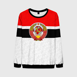Свитшот мужской Герб СССР - ретро цвета, цвет: 3D-черный