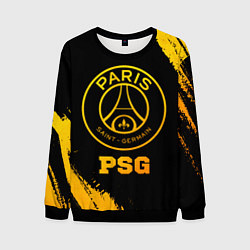 Свитшот мужской PSG - gold gradient, цвет: 3D-черный