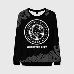 Свитшот мужской Leicester City sport на темном фоне, цвет: 3D-черный