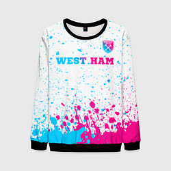 Мужской свитшот West Ham neon gradient style посередине