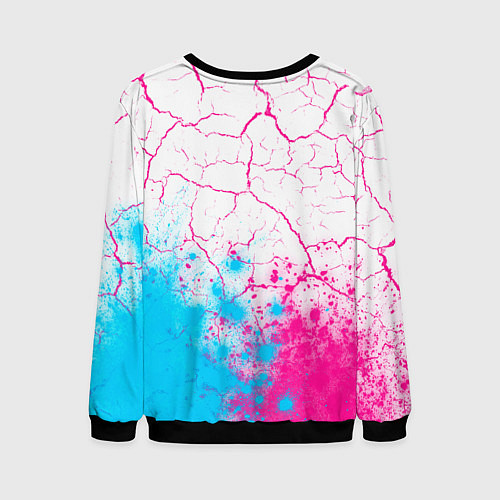 Мужской свитшот Sevilla neon gradient style посередине / 3D-Черный – фото 2