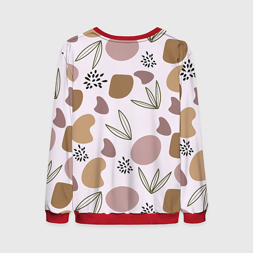 Мужской свитшот Пятна и семена / 3D-Красный – фото 2