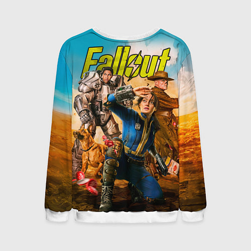 Мужской свитшот Fallout all / 3D-Белый – фото 2