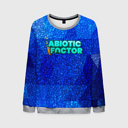 Мужской свитшот Abiotic Factor logo blue neon