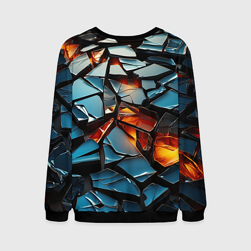 Мужской свитшот Объемные стекляшки / 3D-Черный – фото 2