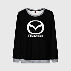 Свитшот мужской Mazda logo white, цвет: 3D-меланж