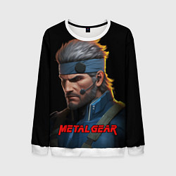 Свитшот мужской Веном Снейк из игры Metal gear, цвет: 3D-белый