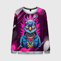 Мужской свитшот Стильная сова в одежде