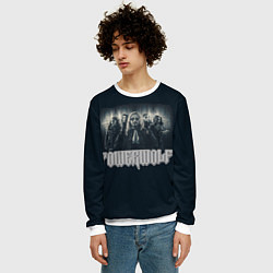 Свитшот мужской Powerwolf band grey, цвет: 3D-белый — фото 2