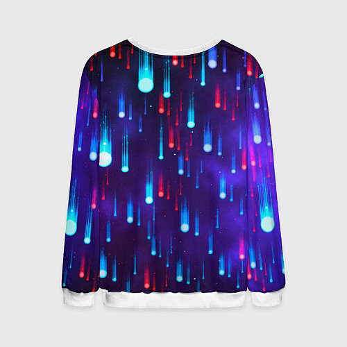 Мужской свитшот Сова модница на стиле / 3D-Белый – фото 2