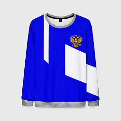 Свитшот мужской Россия спортивный стиль, цвет: 3D-меланж