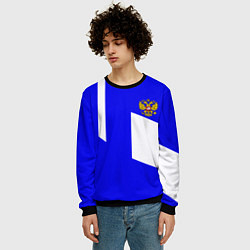 Свитшот мужской Россия спортивный стиль, цвет: 3D-черный — фото 2