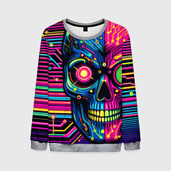 Свитшот мужской Pop art skull - ai art, цвет: 3D-меланж