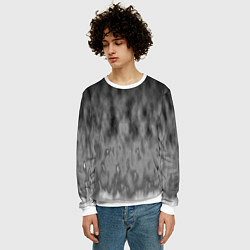 Свитшот мужской Серое пламя, цвет: 3D-белый — фото 2