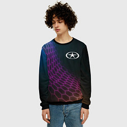 Свитшот мужской JAC neon hexagon, цвет: 3D-черный — фото 2