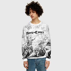 Свитшот мужской Black Clover white graphite, цвет: 3D-белый — фото 2