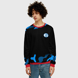 Свитшот мужской Schalke 04 fc camo, цвет: 3D-красный — фото 2