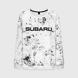 Свитшот мужской Subaru dirty ice, цвет: 3D-белый
