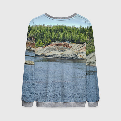 Мужской свитшот Троицко-байновское месторождение глины / 3D-Меланж – фото 2