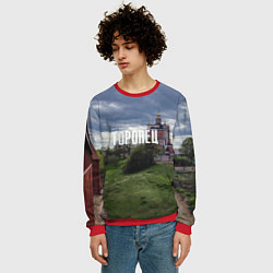 Свитшот мужской Торопец Корсунско-Богородский собор, цвет: 3D-красный — фото 2